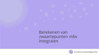 Berekenen van zwaartepunten mbv integralen [upl. by Oehsen]