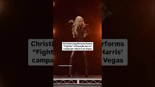 Christina Aguilera Performs quotFighterquot At Kamala Harris Rally In Las Vegas  Billboard Shorts [upl. by Jankell]