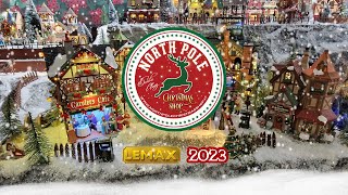 Lemax Christmas Villages 2023  North Pole Christmas Shop [upl. by Genisia]