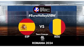 𝐋𝐈𝐕𝐄  ESP 🆚 ROU  CEV U18W  Final Round [upl. by Laehpar]