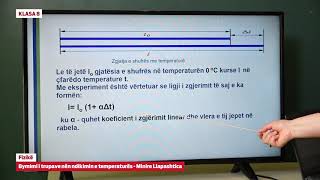 e Mesimi Klasa 8  8063 Fizikë  Bymimi i trupave nën ndikimin e temperaturës [upl. by Acilejna]