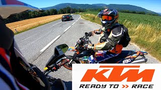 KTM 690 SMC  SMCR  Two KTM SMC full of BRAAP and WHEELIES [upl. by Ttirrem]