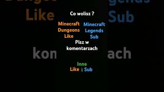 Co wolisz  Minecraft Dungeons czy Minecraft Legends 🥴 [upl. by Tterraj]