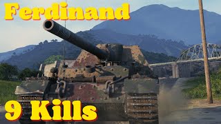 World of tanks Ferdinand  66 K Damage 9 Kills wot replays [upl. by Pulchi]