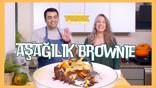 AŞAĞILIK BROWNIE  🤤  Hem tatlı hem tuzlu  bubiryemekprogramidir brownie yemek [upl. by Adlemy]