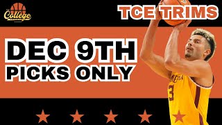 College Basketball PICKS ONLY  Monday December 9th  TCE Trims [upl. by Darcy155]