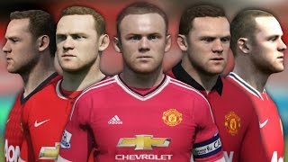 Rooney from FIFA 04 to 16 Face Rotation and Stats [upl. by Hetti]