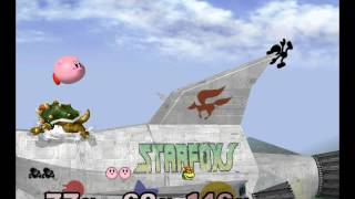 Super Smash Bros Melee Corneria 3 player Netplay 60fps [upl. by Marketa]