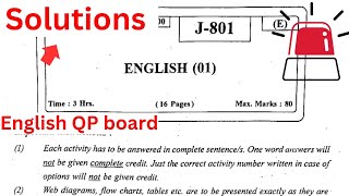 Maharashtra board class 12th English Question paper with solution 2024 [upl. by Ariad17]