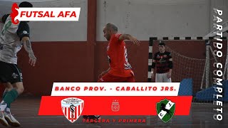 PRIMERA D FUTSAL AFA BANCO PROVINCIA VS CABALLITO JUNIORS  TERCERA Y PRIMERA DIVISION [upl. by Odnalo]