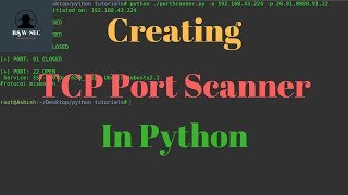 TCP Port Scanner in python [upl. by Publias]