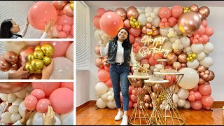 Como hacer una Pared de Globos para cumpleaños  🎉 Balloon Wall 🎉 [upl. by Denys]