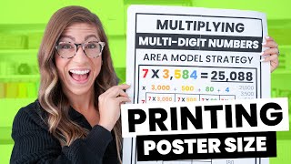 How to Print Poster Size  Tutorial for Teachers [upl. by Maloney]