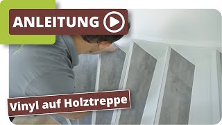 Vinylboden auf Holztreppe kleben [upl. by Llegna]