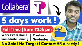 Collabera Teleperformance Work From Home Jobs Latest Hiring 2022  FreshersGraduates  Jobs A To Z [upl. by Malinda]