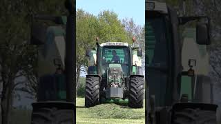 Fendt 716  Krone Comprima  Pressing and Wrapping Bales  Henk van den Berg [upl. by Sherwood]