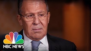 Russias Foreign Minister Sergey Lavrov Full Interview  NBC News [upl. by Ladnar]