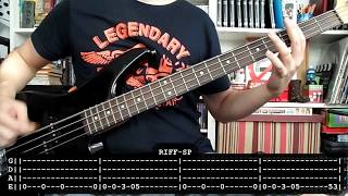 QUEEN  Another one bites the dust with PICK bass cover w Tabs [upl. by Oemac]