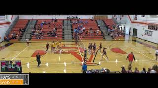 SVHS Varsity Volleyball vs Hays HS [upl. by Bank]