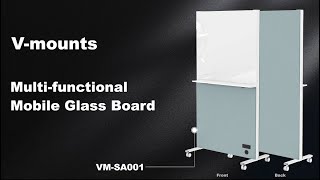 Enhance Your Office with Our Mobile Glass Whiteboard VMSA001 [upl. by Yllen]