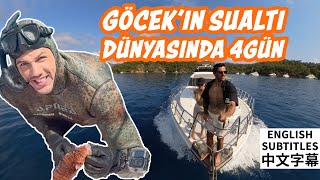 GÖCEK KOYLARI TEKNE TATİLİ DALIŞ INSTA360 İLE SUALTI VLOG dalış sualtı vlog [upl. by Sirahs475]