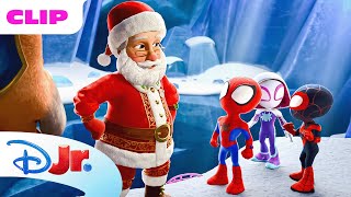 Marvels Spidey and his Amazing Friends  Team Spidey Saves Santa Claus 🎅  disneyjr [upl. by Philomena]