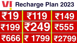 vi recharge plan 2023  vi Vodafoneidea recharge pack 2023 [upl. by Drona]