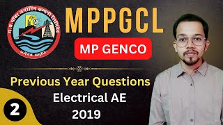 MPPGCL AE 2019  Previous Year Questions  Electrical  Part  2  GENCO Exam [upl. by Ynatterb]