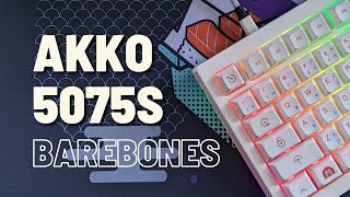 Best Budget Keyboard w a Knob  Akko 5075S Barebones Kit  Quick Unboxing Review and Sound Test [upl. by Orenid881]