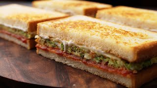 Easy Korean Street Toast  Making Cabbage Egg Sandwich [upl. by Aicertal]