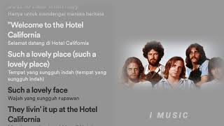 Eagles Hotel California lyricsampterjemahan [upl. by Adolf]