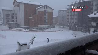 LIVE Madesimo nevica intensamente immagini in diretta [upl. by Burrows]