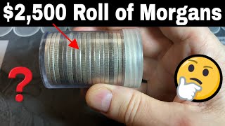 Searching a Full Roll of Morgan Silver Dollar Coins with Better Dates [upl. by Kauffmann]