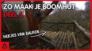 BOOMHUT MAKEN Deel 5 Hekjes maken  Dutch Outdoor Group [upl. by Assenat]