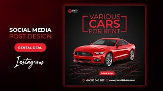 Mastering Car Social Media Design in Photoshop A StepbyStep Tutorial [upl. by Abil]