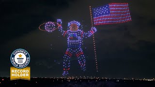 GUINNESS WORLD RECORD Fourth Of July Drone Show 1000 Drones [upl. by Melone885]