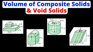 Find Volumes of Composite amp Void Solids  Prisms amp Cylinders  Eat Pi [upl. by Nithsa]