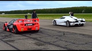 McLaren F1 GTR vs Koenigsegg CCX  acceleration sounds [upl. by Mari]