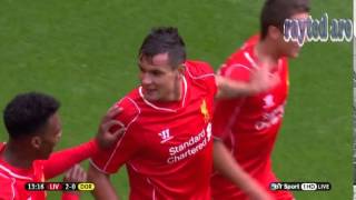 Dejan Lovren tells Daniel Sturridge to F OFFquot after scoring vs Dortmund [upl. by Airdnaid]