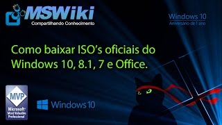 Como baixar ISOs oficiais do Windows 10 81 7 e Office [upl. by Sakiv]