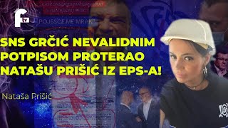 Nataša Prišić  SNS GRČIĆ NEVALIDNIM POTPISOM PROTERAO NATAŠU PRIŠIĆ IZ EPSA 3DEO [upl. by Chally]