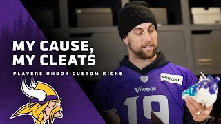 Minnesota Vikings Players React To Seeing Their quotMy Cause My Cleatsquot Custom Kicks [upl. by Sellers]