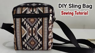 DIY Crossbody Bag Sewing Tutorial Stylish and Practical  Sling Bag DIY Craft Your Own Stylish Bag [upl. by Elisabet591]