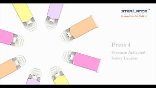 Press4 Pressure Activated Safety Lancet  DOMREX PHARMA [upl. by Doscher]