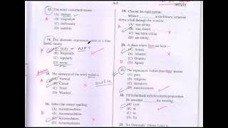 WBCS PRELIMINARY 2021 ENGLISH QUESTION ANSWER [upl. by Meeka]