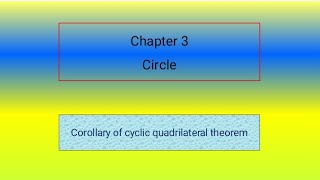 Corollary of cyclic quadrilateral theorem [upl. by Kcirdes]