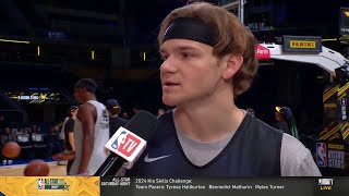 Mac McClung talks dunk contest  2024 NBA Risings Stars Practice [upl. by Boone]