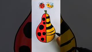 Satisfying colouring 🐞🐝 satisfyingcoloring coloring shorts satisfying viralshorts [upl. by Ahselef]