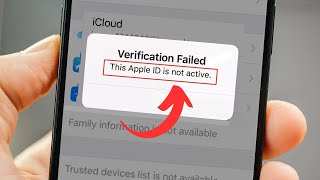 This Apple ID is not ActiveVerification Failed this Apple ID is not Active Problem Solution iPhone [upl. by Ellita]