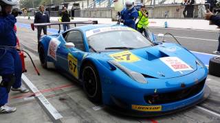 Ferrari 458 Italia GT3  tyres change and refueling during the endurance race [upl. by Akimrehs]